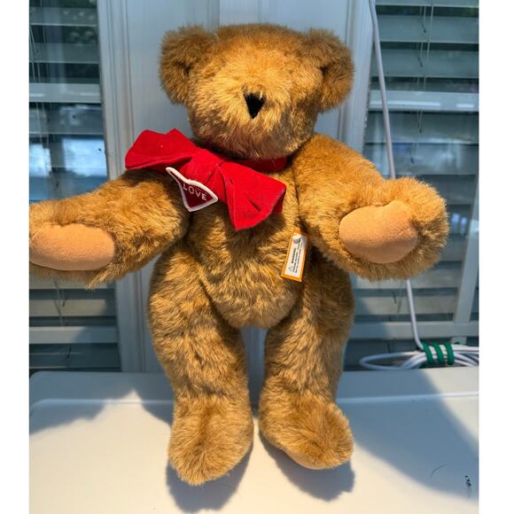 VERMONT TEDDY BEAR BROWN PUPPY LOVE PLUSH 15" WITH BOX - Picture 1 of 8